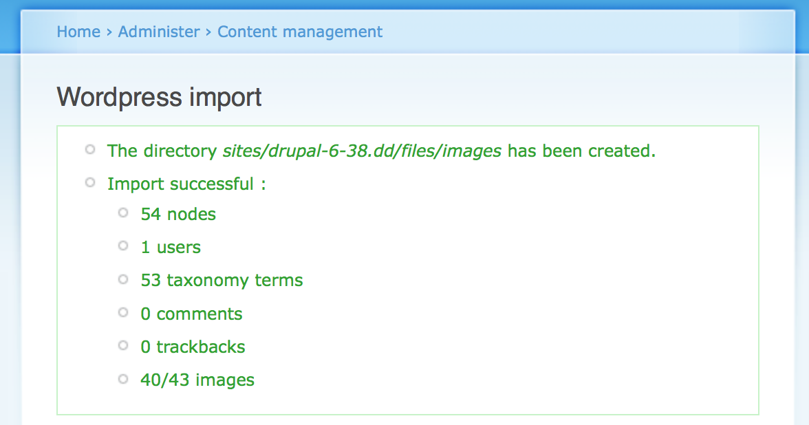 Description: Macintosh HD:Users:dbt102:Documents:Function1:blogs:Migate WordPress to Drupal 8:05_import_completed.png