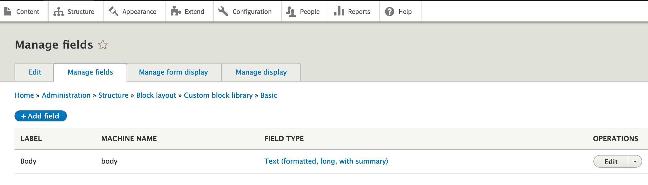 Custom Block Fields