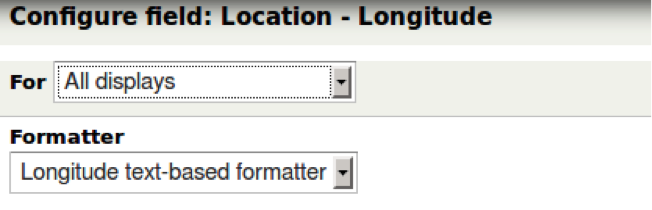 Configure Longitude