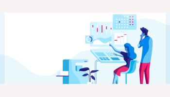 Illustration of Security Team Reviewing Dashboards