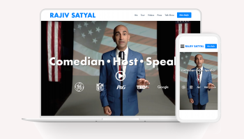 An image of Rajiv Satyal's Website as seen on a laptop and mobile.